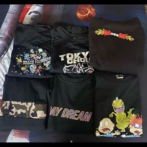 unisex graphic long sleeves, hoodie and sweatshirts bundle